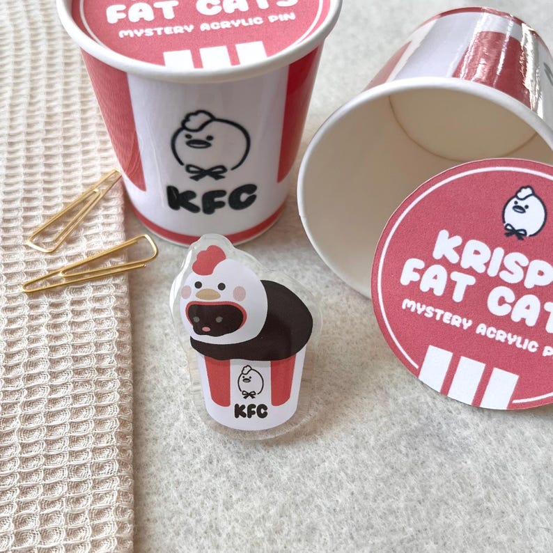 KFC Krispy Fat Cats - Acrylic Pin, Surpise Box! - Etsy