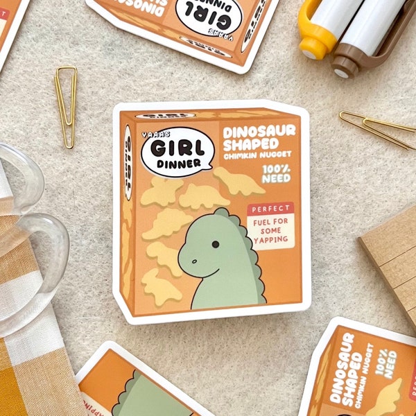 Dino Chicken Nugget Inspired - Girl Dinner Vinyl Sticker