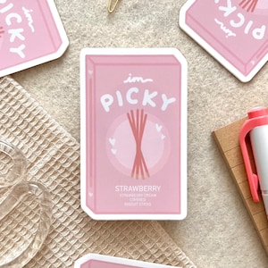 Asian Pocky Inspired - &quot;Im Picky&quot; Sticker - Hydroflask Sticker - Tablet Sticker - Laptop Sticker - Waterbottle Sticker