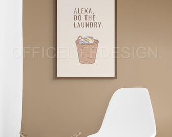 Laundry room funny humour art print, cool, artistic, demure, A4, A3, A2 (message for custom sizes)