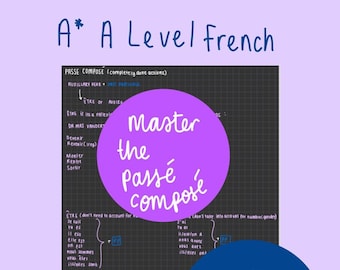 A level French conjugation notes - Passé composé