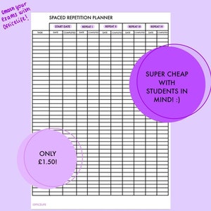 Active recall planner