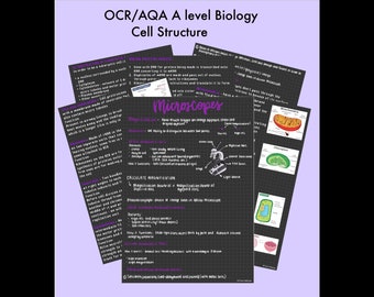 OCR/AQA a level biology cell structure notes for exam success