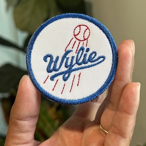 Customizable Baseball Cursive Iron On Patch