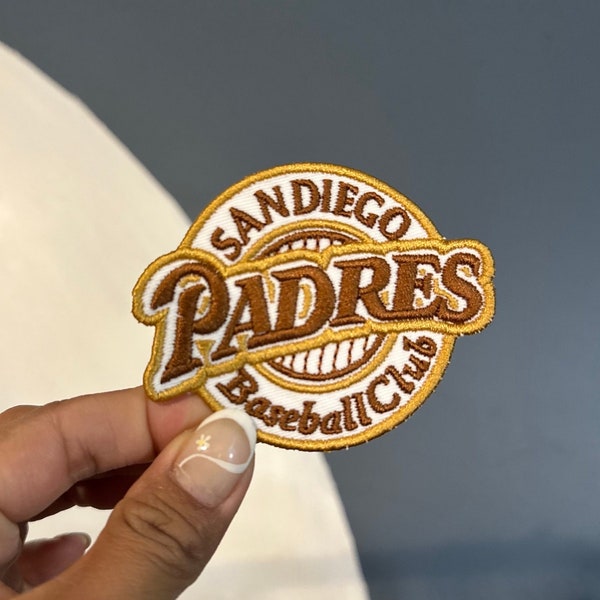 Padres San Diego Baseball Club Embroidery Iron On Patch | Padres San Diego Baseball Patches | Padres Baseball Embroidery Patches