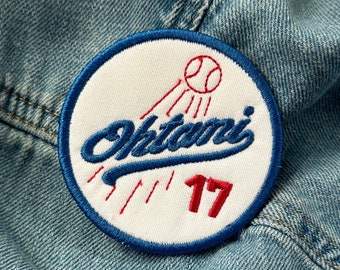 Ohtani 17  Patches | Shohei Ohtani Baseball Team Iron On Embroidery Patches |  LA Embroidery Patches | ShoTime