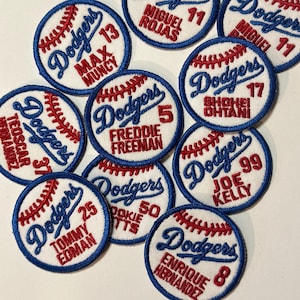 Custom Player Patches Los Angeles Baseball Team Iron On Embroidery Patches |  LA Embroidery Patches  Shohei  Mookie  Freddie Freeman