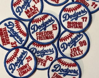 Custom Player Patches Los Angeles Baseball Team Iron On Embroidery Patches |  LA Embroidery Patches  Shohei  Mookie  Freddie Freeman