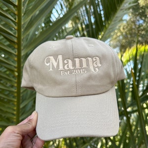 Personalized Mama Established Dad Hat | Personalized Gifts For Mom | Custom hats for Moms