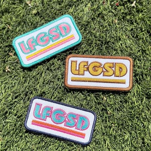 LFGSD Embroidery Iron On Patch | Lets Freaking Go San Diego | Padres San Diego Baseball Patches | Waves FC Patches | City Connect Patches
