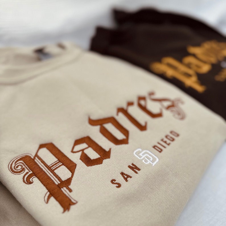 Padres San Diego Baseball Embroidered Crewneck Hoodie Padres Baseball Team Original Design Padres Crewneck Padres Hoodie image 6