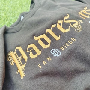 Padres San Diego Baseball bestickter Rundhals-Hoodie Padres Baseball Team Originaldesign Padres Rundhalsausschnitt Padres Kapuzenpullover Bild 4