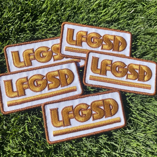 LFGSD Embroidery Iron On Patch | Lets Freaking Go San Diego | Padres San Diego Baseball Patches | Baseball Embroidery Patches