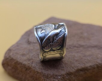 Size 9 Vintage Massachusetts Spoon Ring