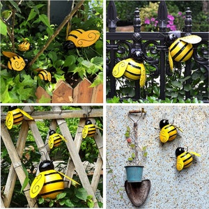 4 Pieces Metal Art Bumble Bee Wall Decor 3D Iron Bee Art - Etsy