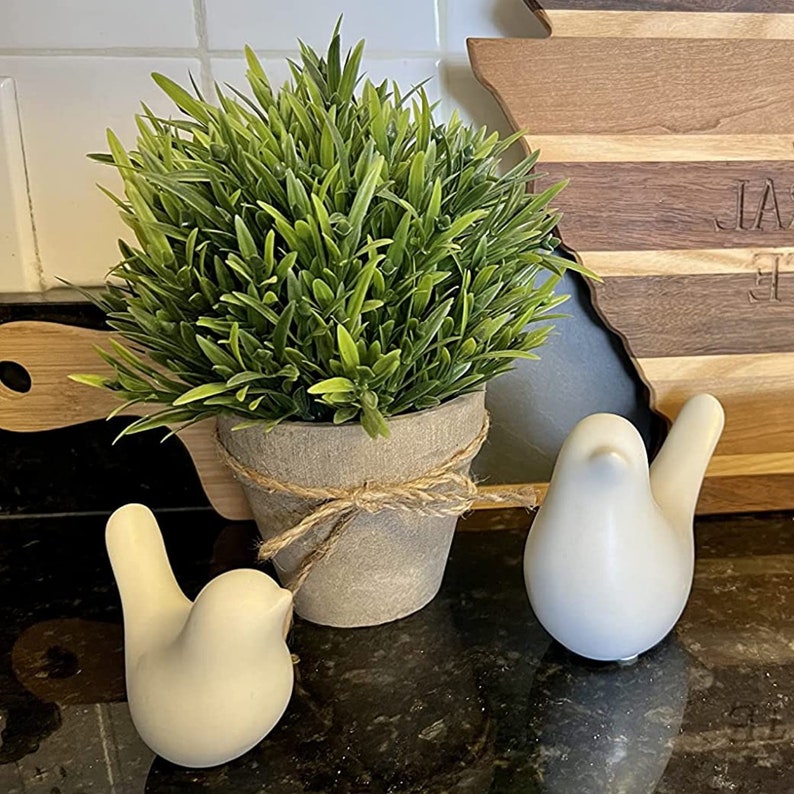 White Bird Ceramic Animal Figurines Home Decoration Furniture Etsy