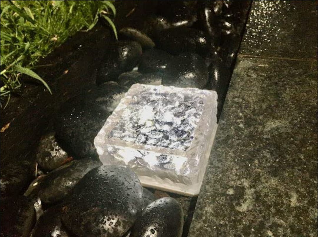 Ice Cube Solar Brick Lights Waterproof Paver Lights Landscape Etsy