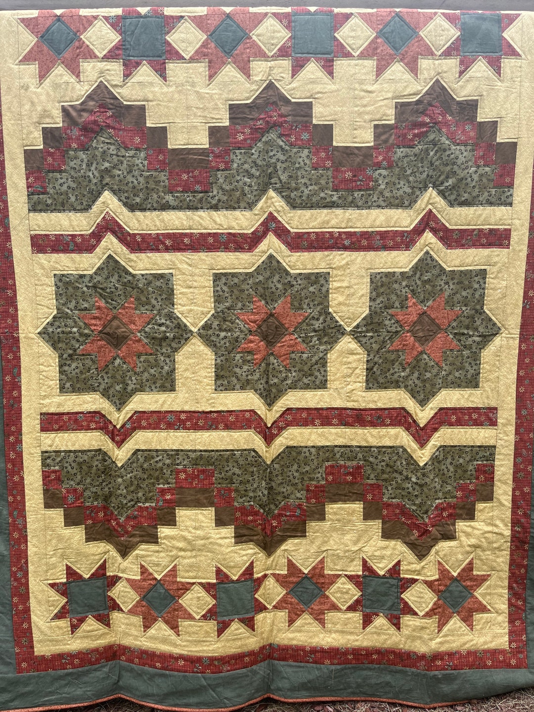 Handmade Throw Quilt Etsy