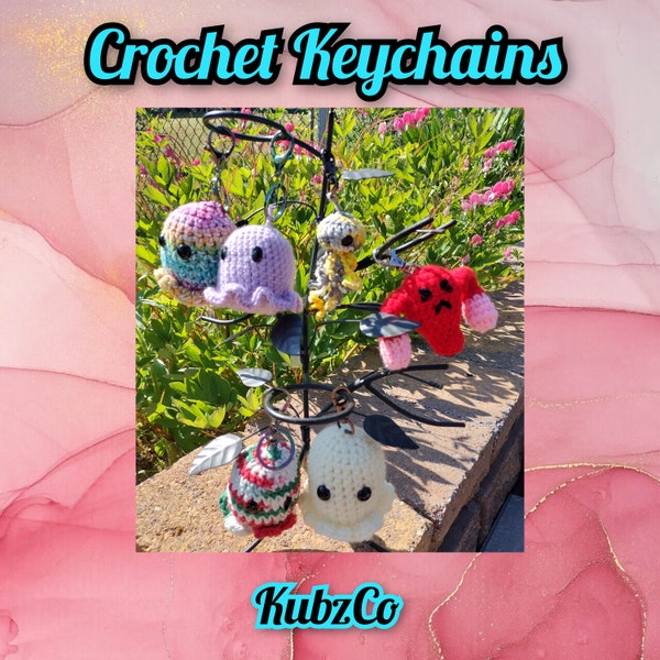 Crocheted Plush Keychains ~ Amigurumi Keychain ~ KubzCo