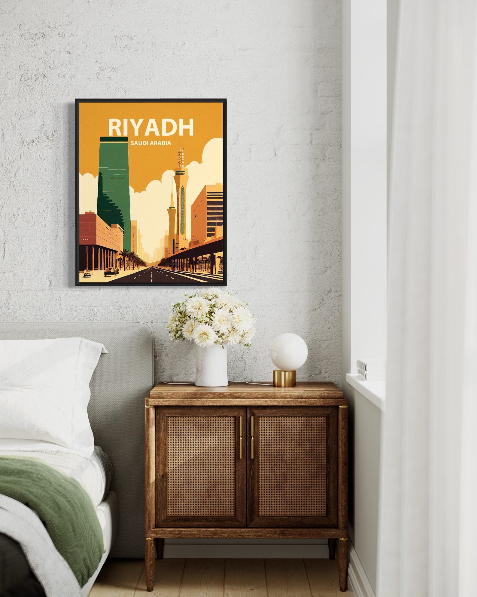 Riyadh Saudi Arabia Retro Art Print Rio De Riyadh Wall Art - Etsy