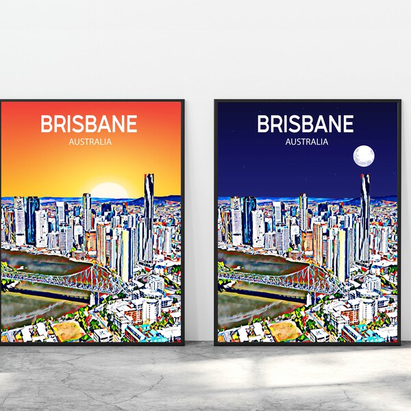 Brisbane Framed Art Etsy