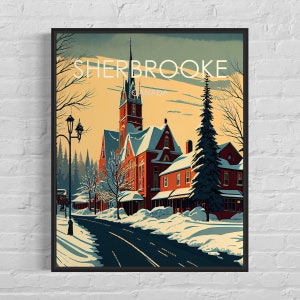 Sherblance Canada Retro Kunstdruck, Sherblance Wall Art Illustration, Sherbroche Vintage Minimal Design Poster