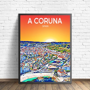 Aachen Germany Art Poster Sunset / Night Modern Poster Print, Aachen City Wall Art United States, Colorful Skyline Canvas Sketch