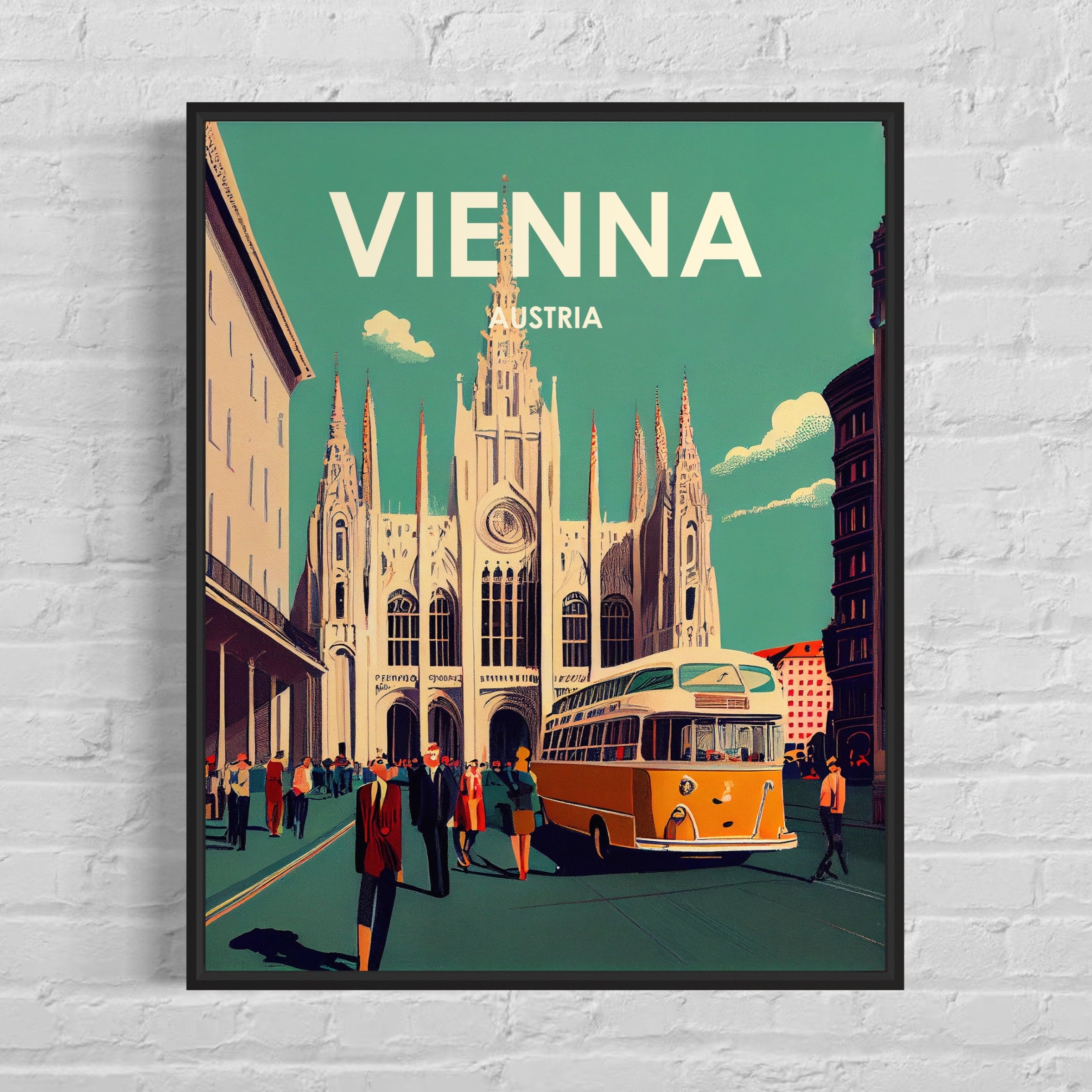 ☆アートポスター☆年代物30年前☆VIENNA☆ART