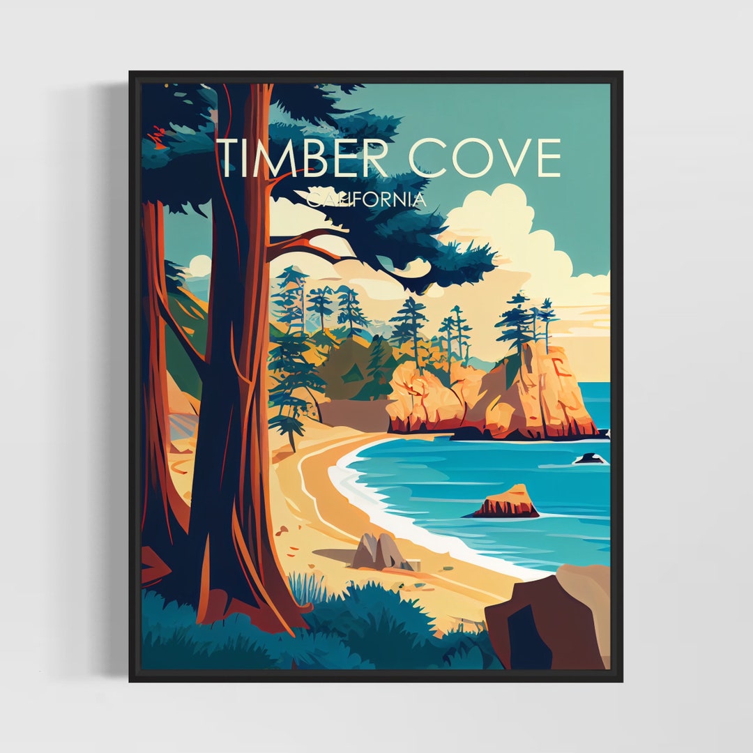Timber Cove California Retro Art Print Timber Cove