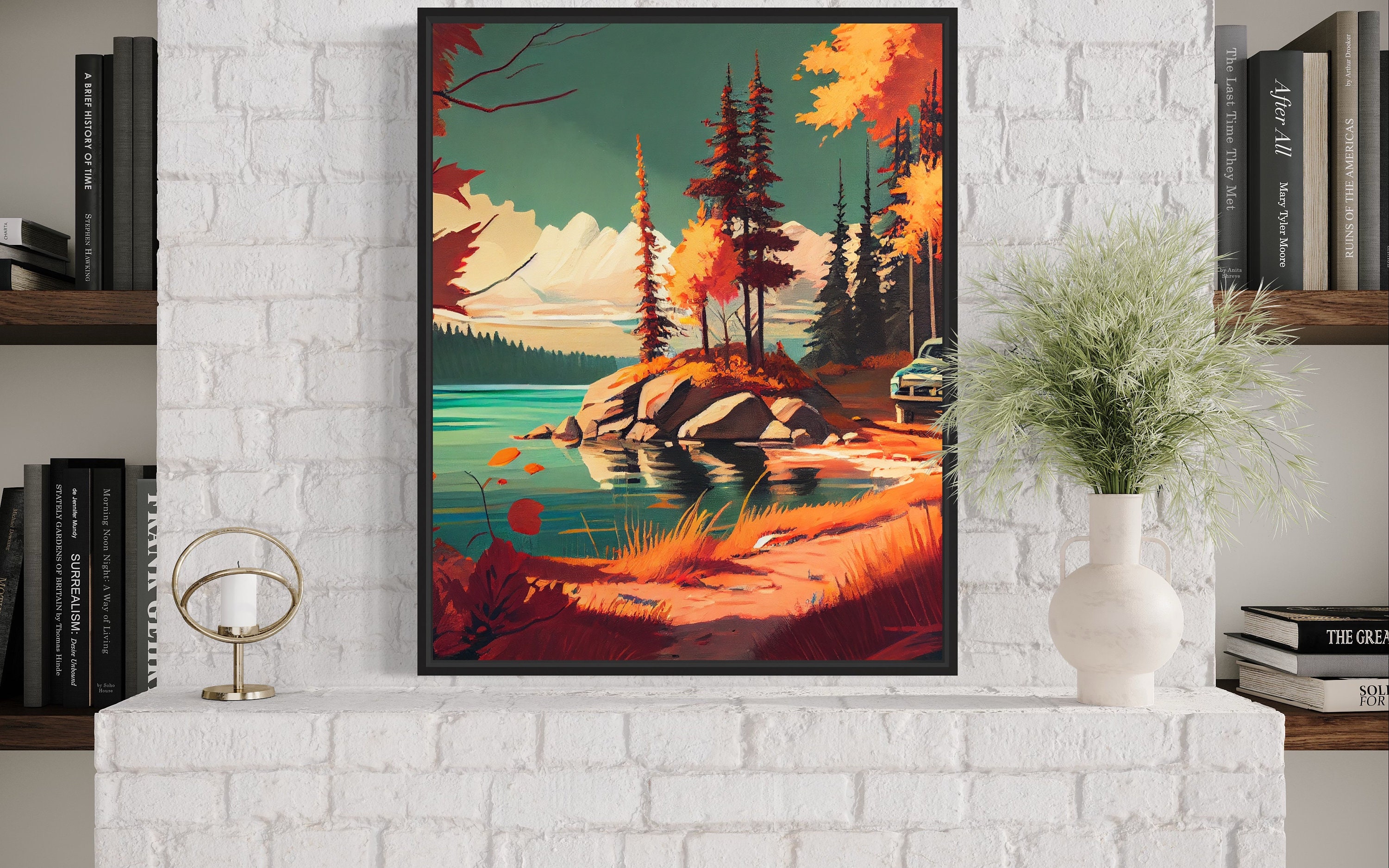Lake Winnibigoshish Retro Art Print Lake Winnibigoshish Wall Etsy