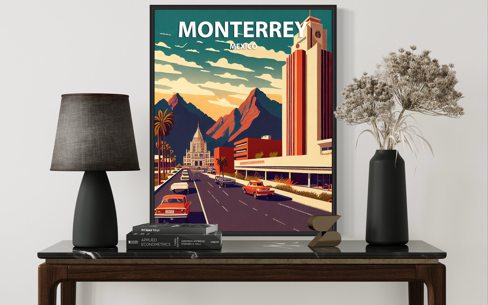 Monterrey Mexico Retro Art Print Monterrey Wall Art Etsy