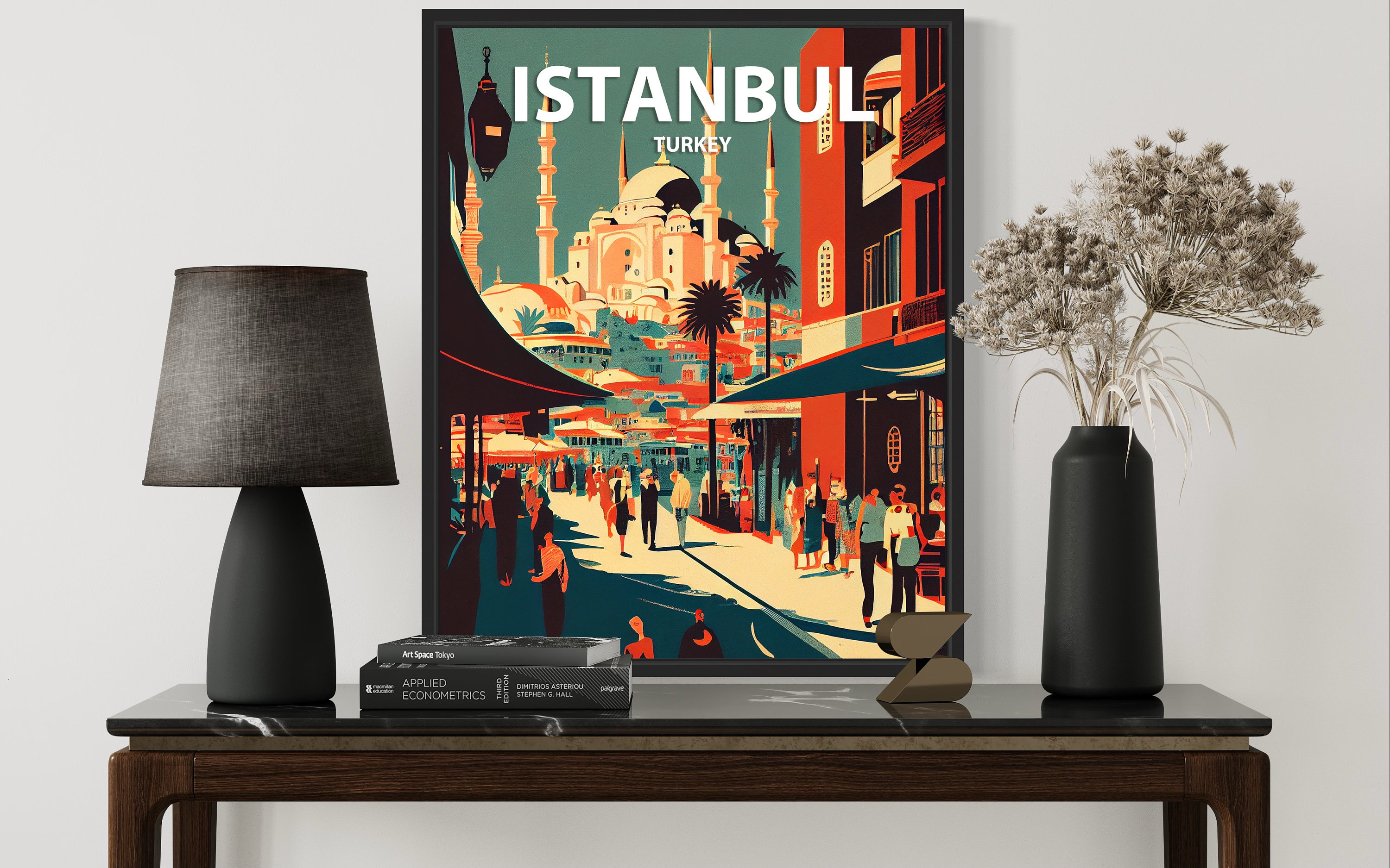 Istanbul Retro Art Print Istanbul Wall Art Illustration Etsy