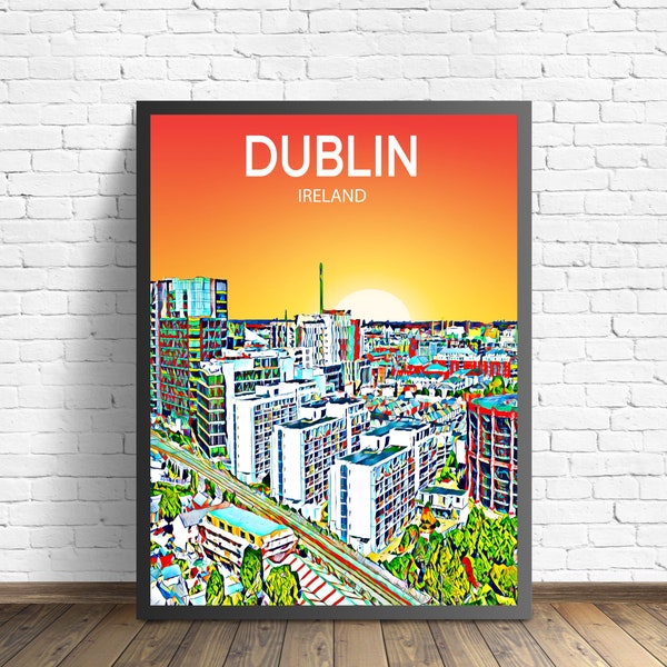 Dublin Night Poster Etsy