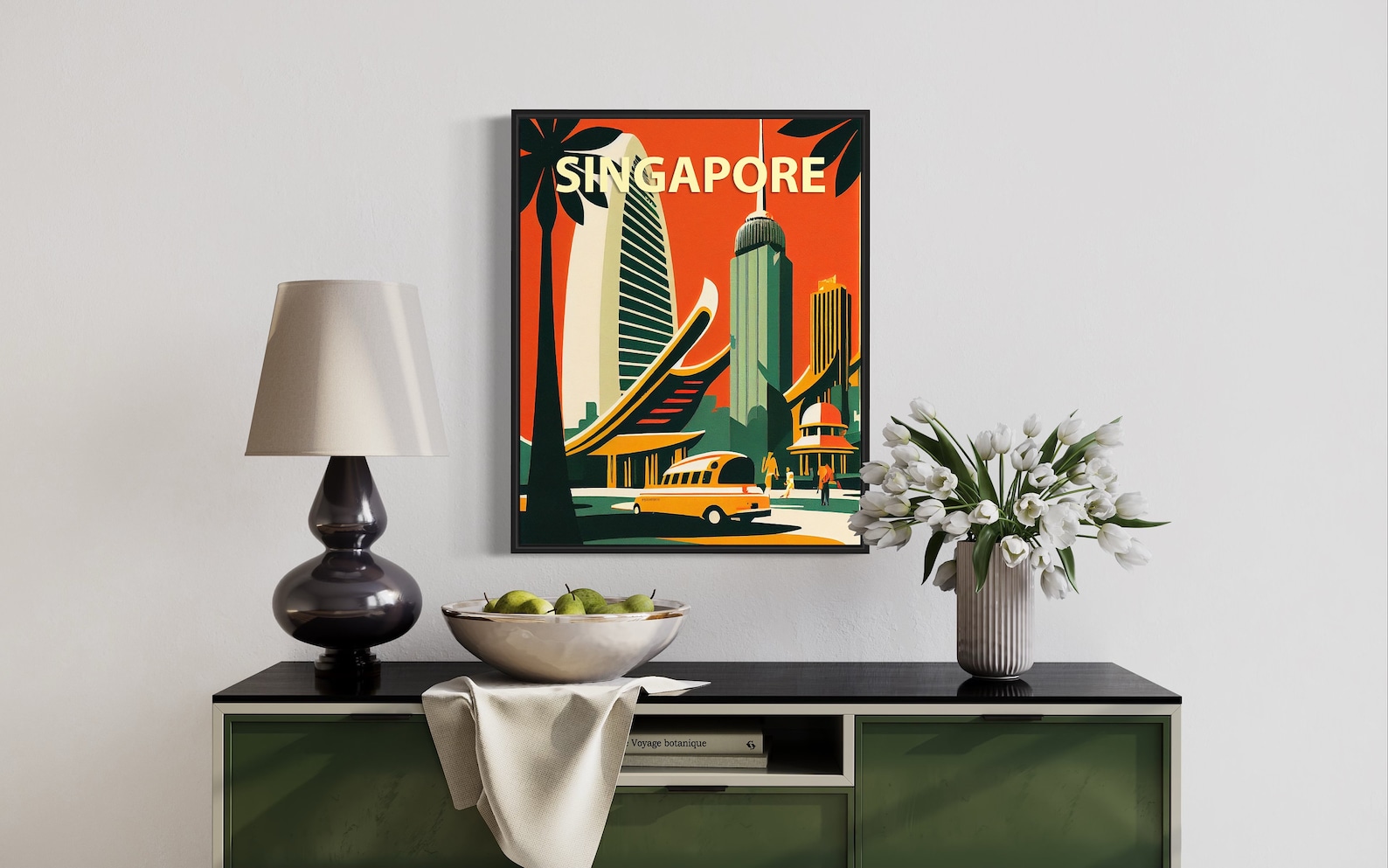 Singapore Retro Art Print Singapore Wall Art Illustration Etsy