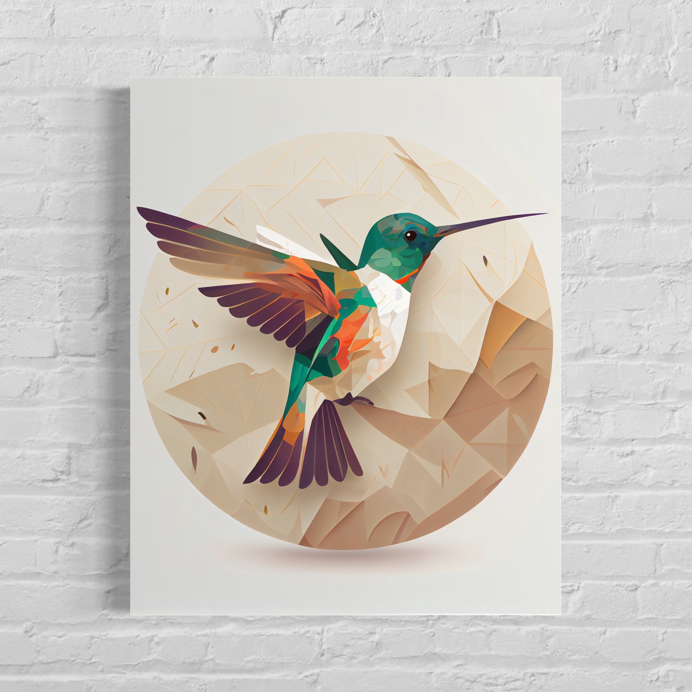 Hummingbird Retro Art Print Hummingbird Illustration - Etsy