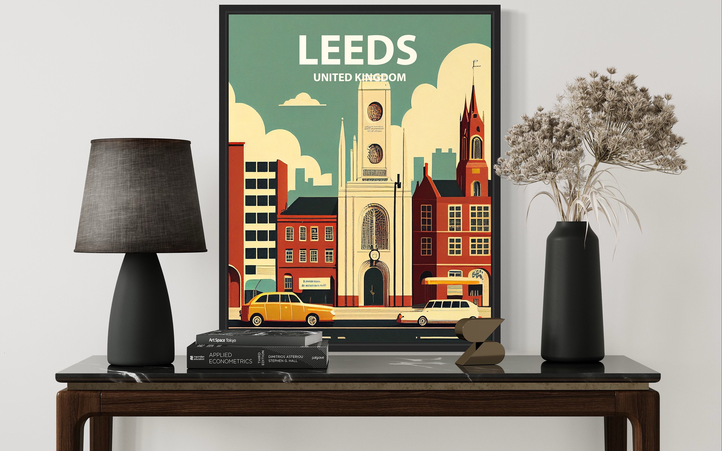Leeds UK Retro Art Print Leeds Wall Art Illustration Leeds Etsy