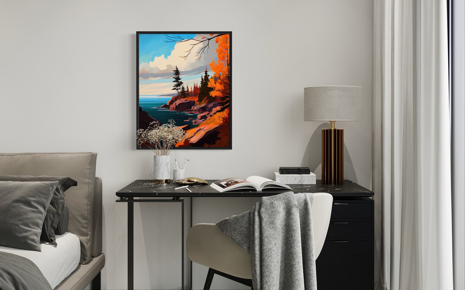 Lake Superior Retro Art Print Lake Superior Wall Art Etsy