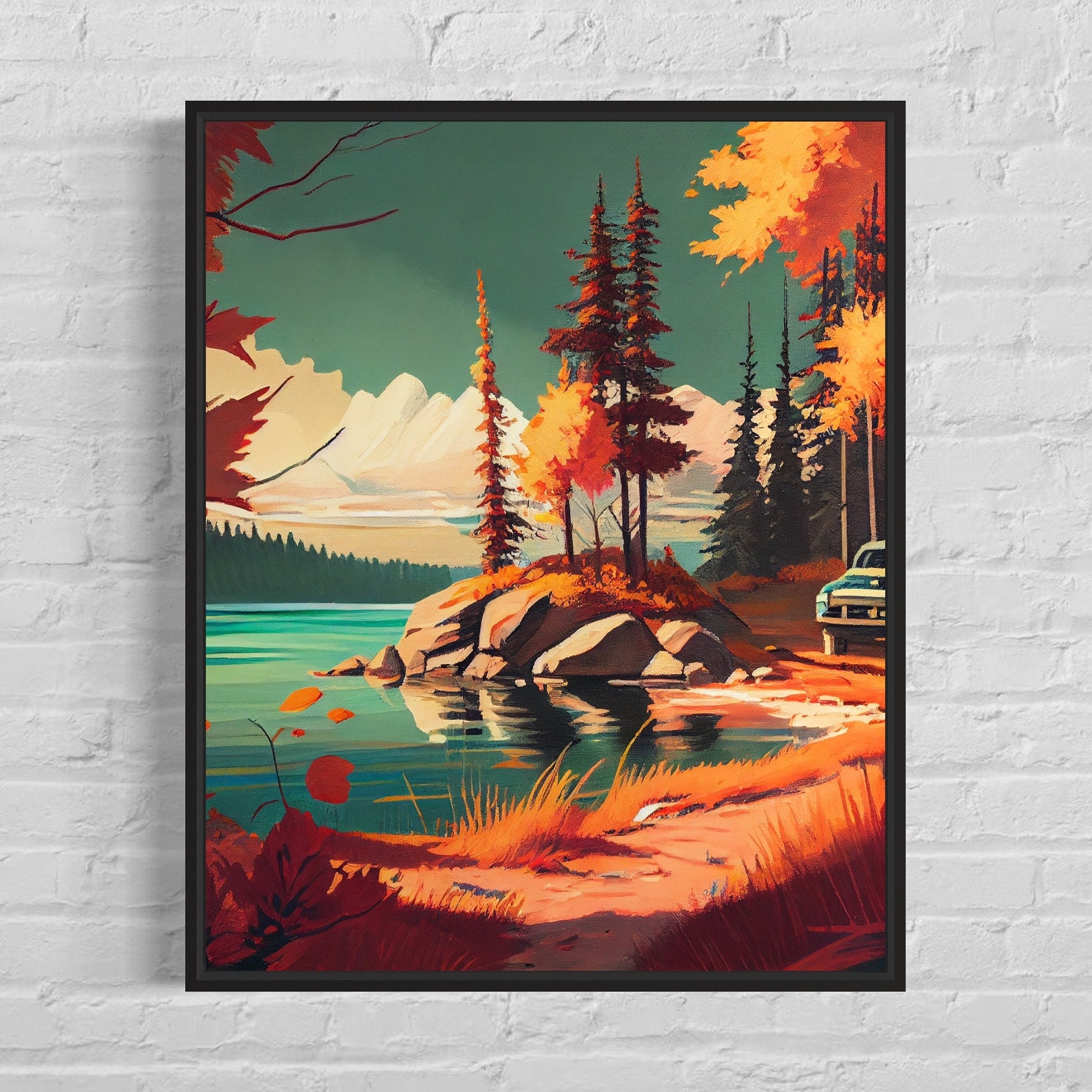 Lake Winnibigoshish Retro Art Print Lake Winnibigoshish Wall Etsy