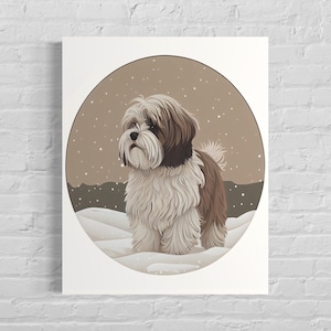 Havanese Retro Art Print, Havanese Illustration, Havanese Vintage Minimal Design Poster