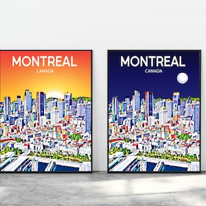 Montreal Canada Sunset Art Poster Print Picture, Montreal Photo Decor