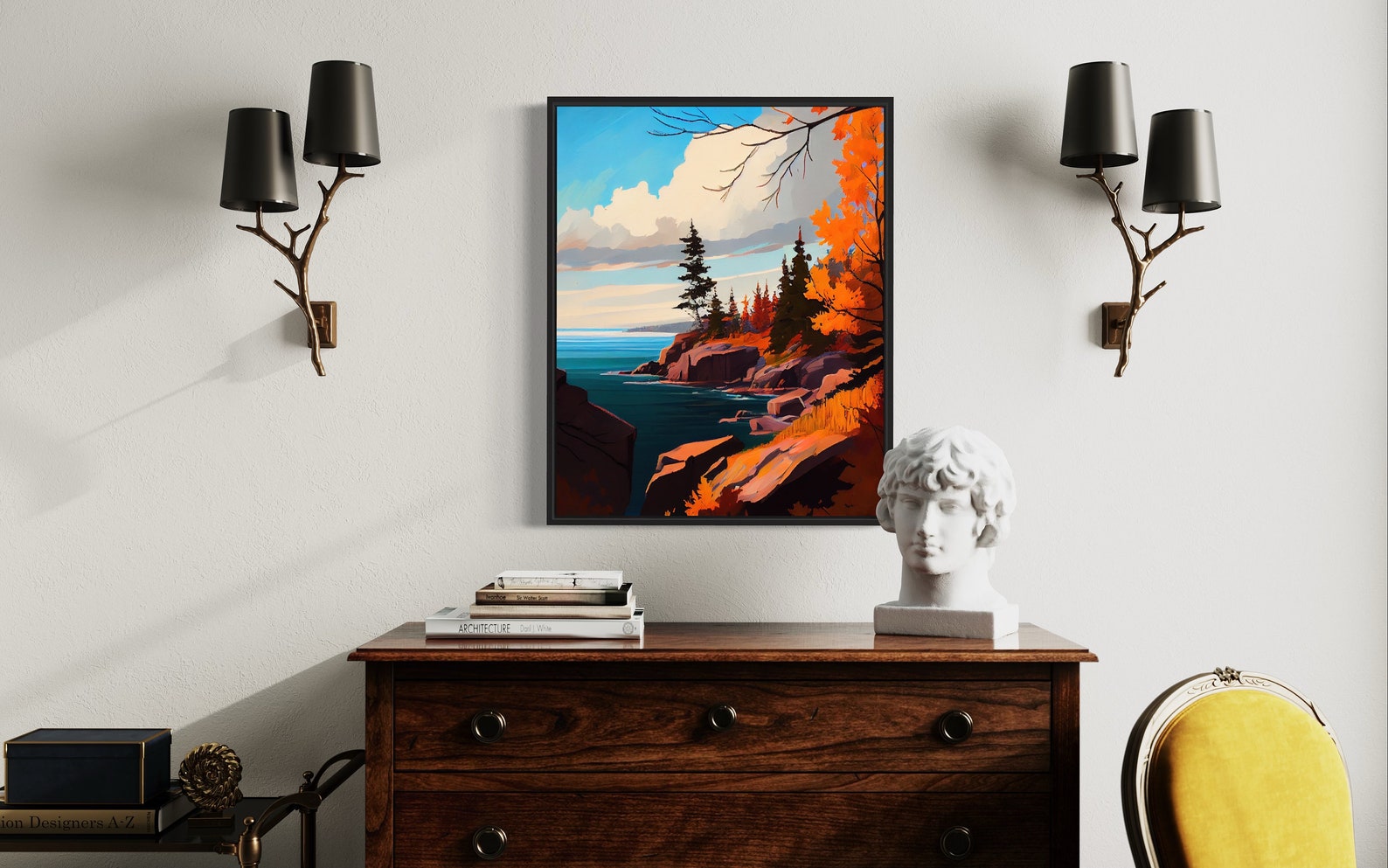Lake Superior Retro Art Print Lake Superior Wall Art Etsy