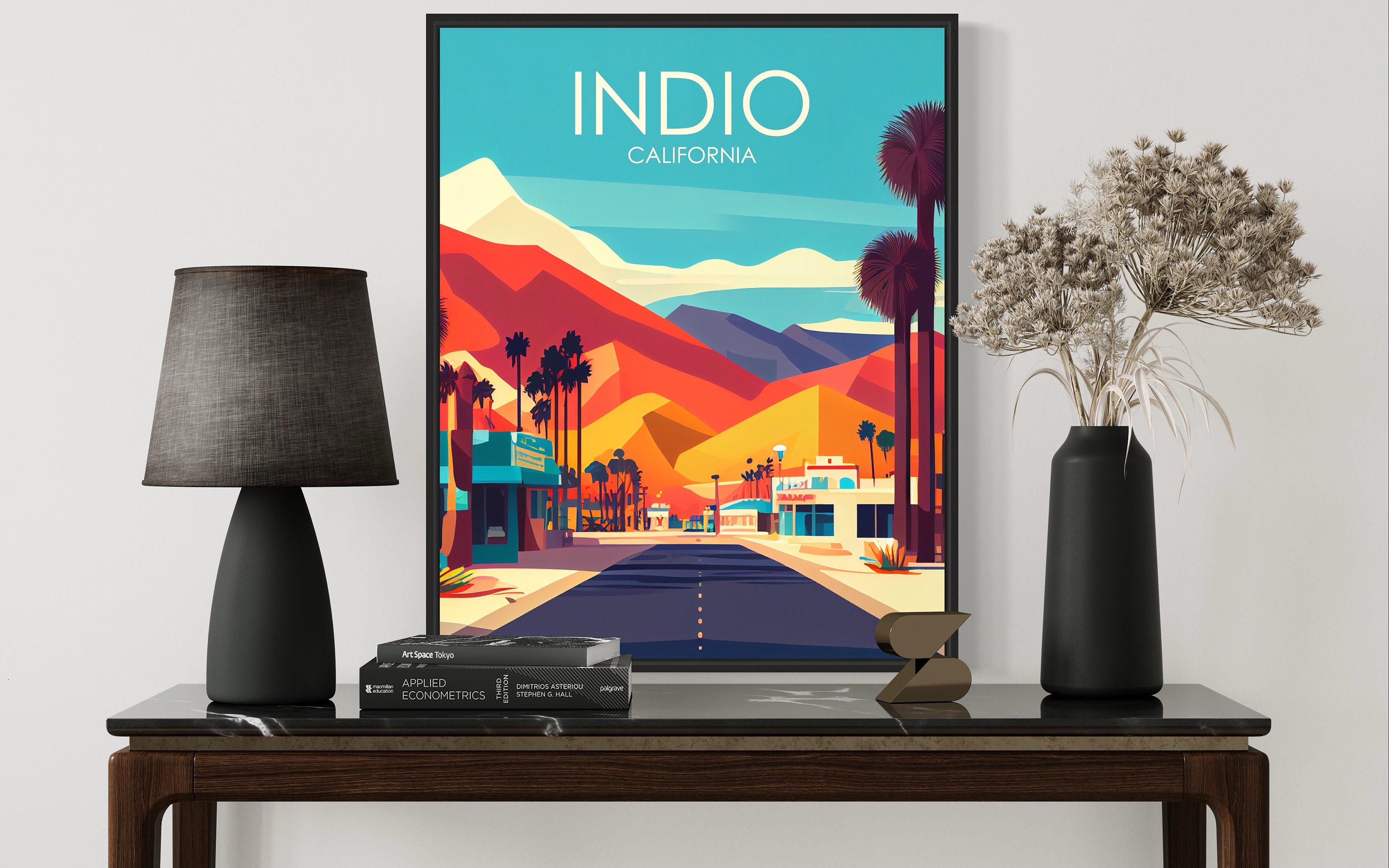 Indio California Retro Art Print Indio Art Illustration photo picture