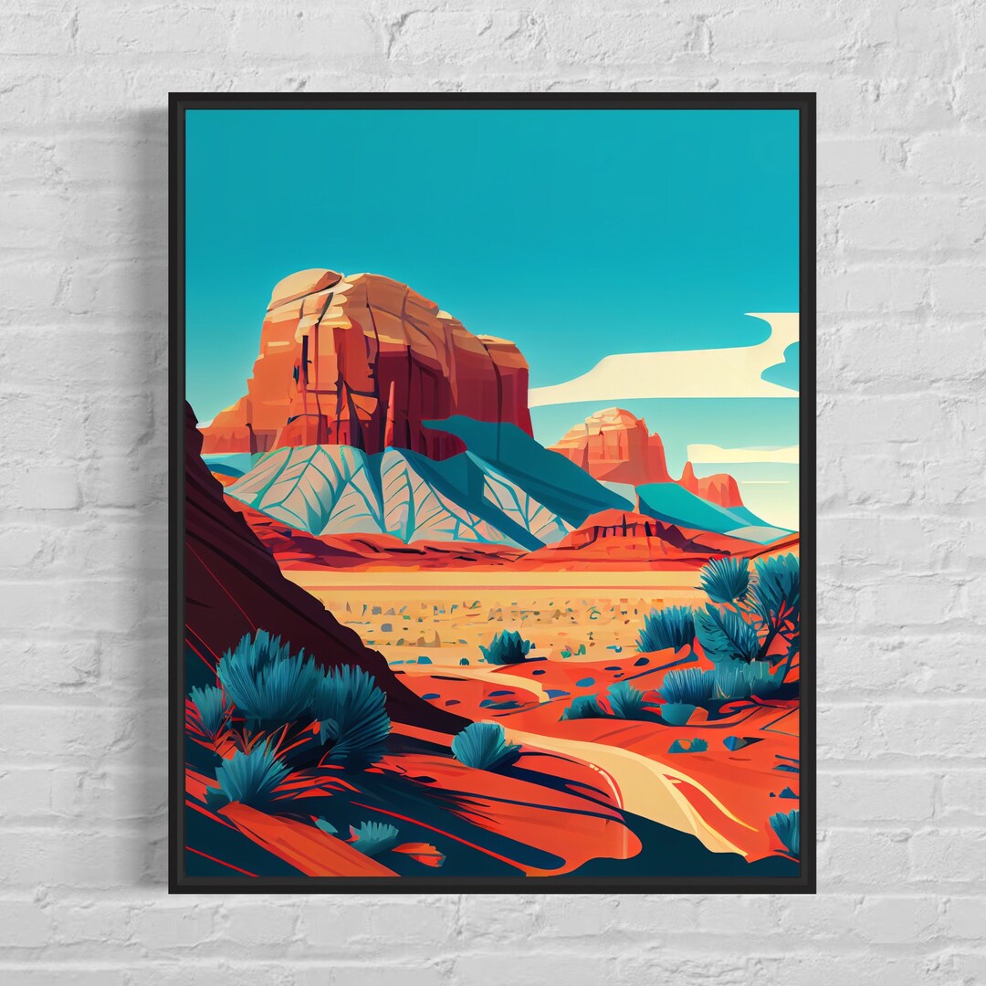 Utah Retro Art Print Utah Art Illustration Utah Vintage Etsy
