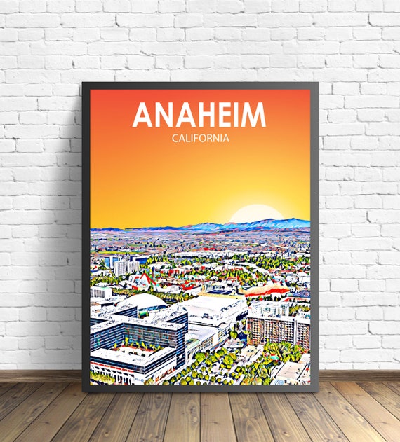 Anaheim California Kunst Poster Sonnenuntergang / Nacht Landschaft Poster  Print, Anaheim Wall Art USA, Bunt Sketch Home Decor - Etsy Österreich