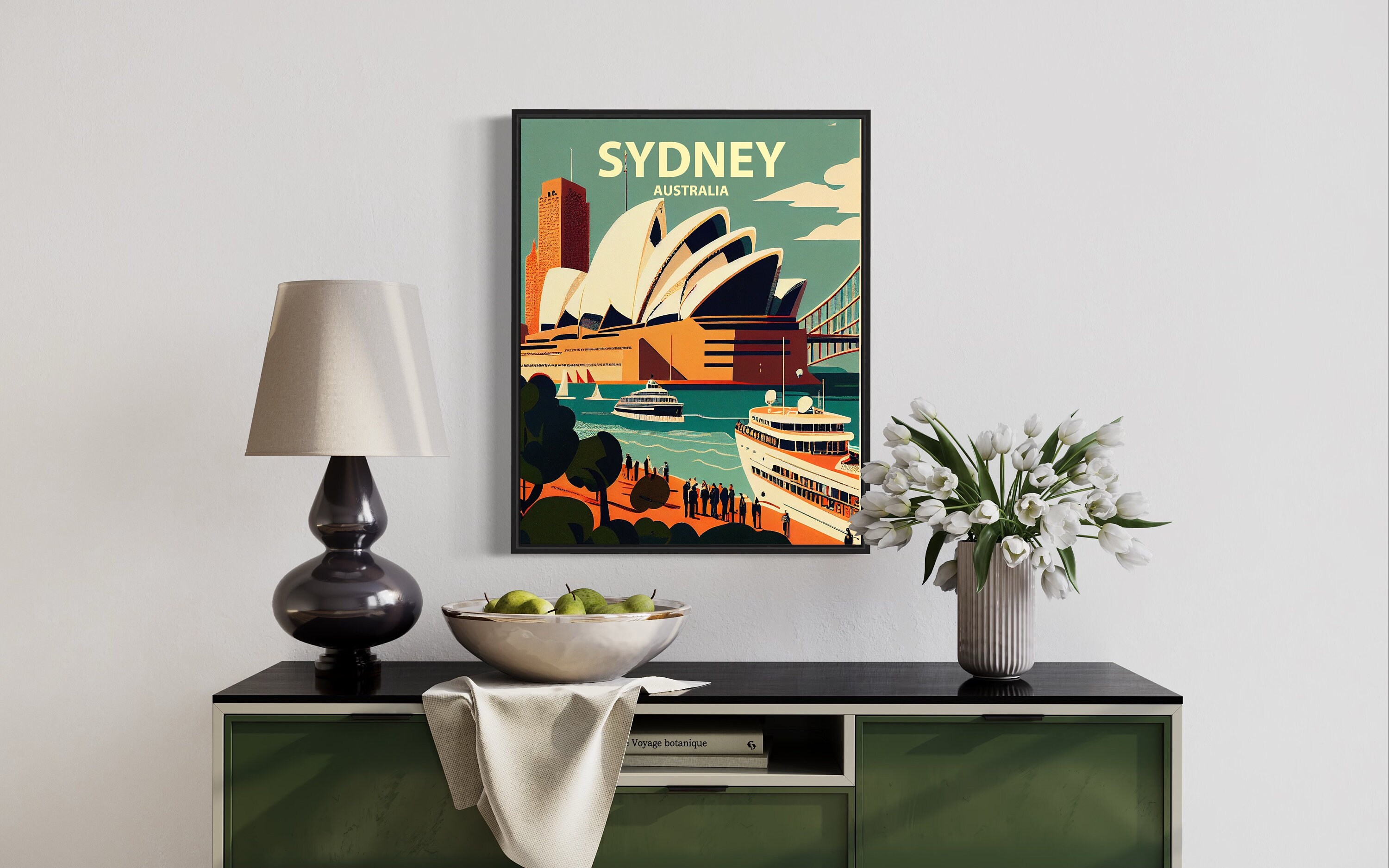 Sydney Australia Retro Art Print Sydney Wall Art Etsy