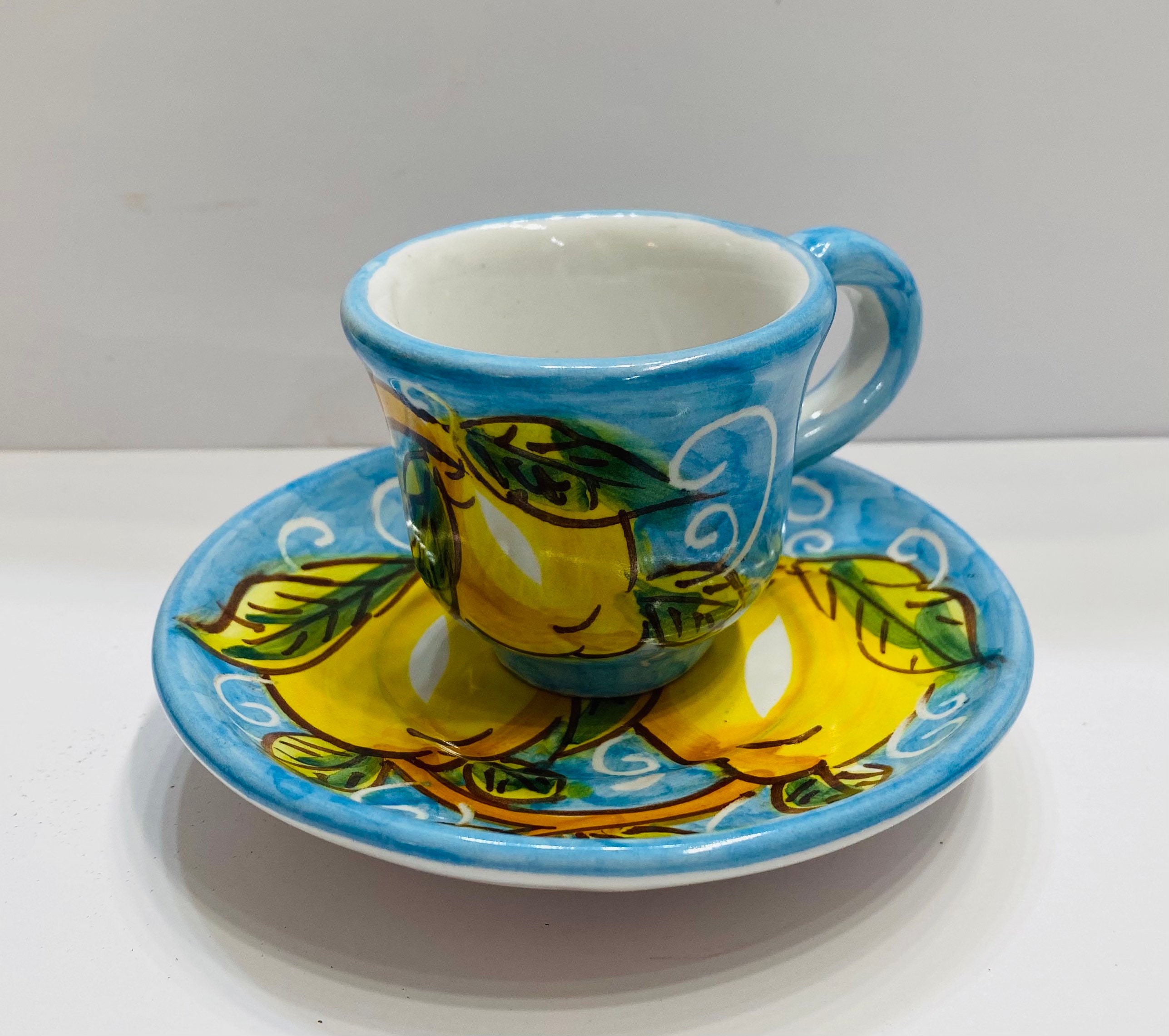 Espresso 6-cup set - Lemon style - Sicily Lover