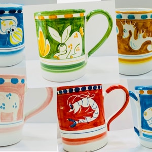 Vietri Sul Mare Campagna Xl mug (16 fl.oz) Made/Painted by hand in Italy *SHIPS FROM USA* No Import tax