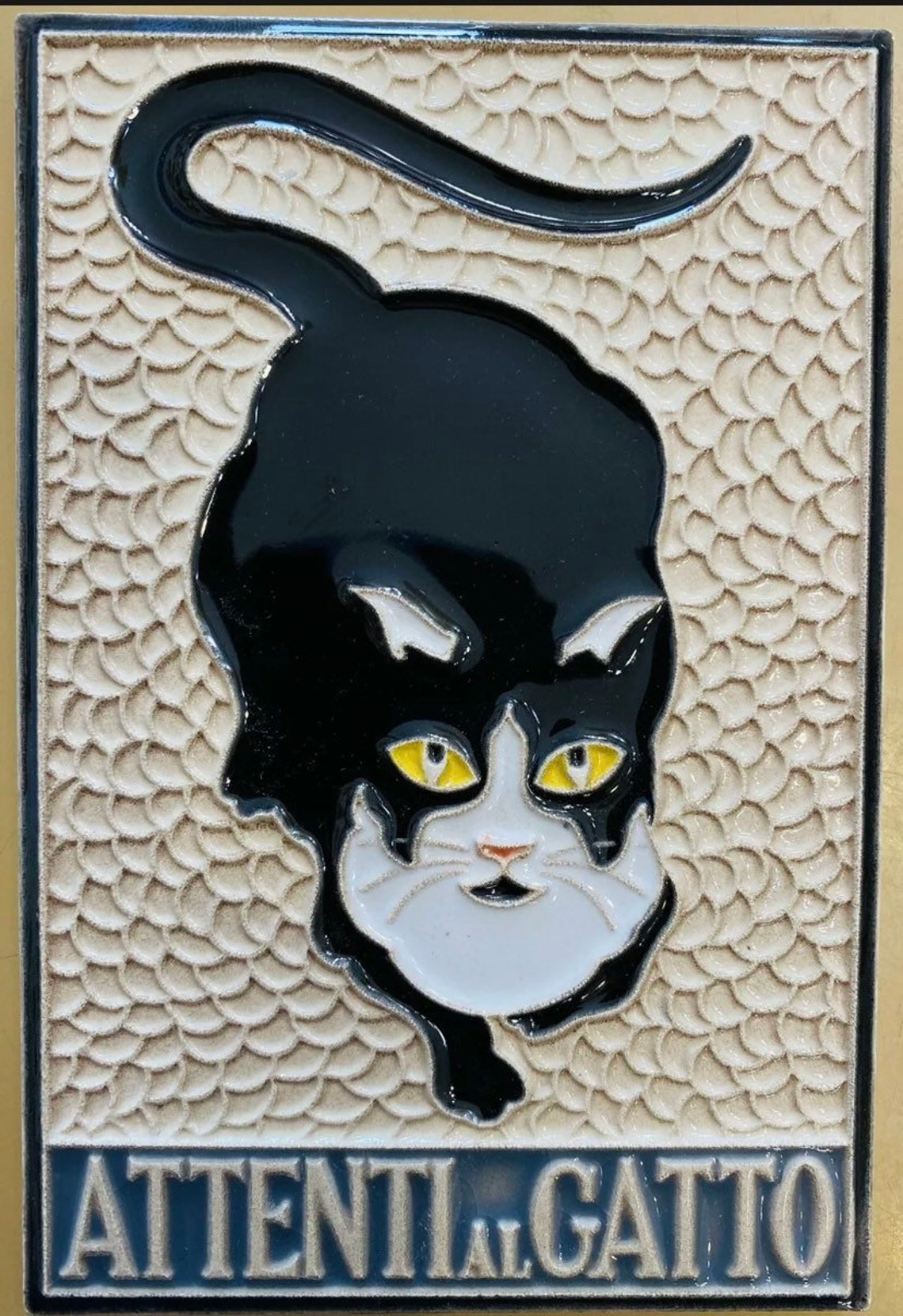 Cartello Divertente 'Attenti Al Gatto' Per Casa E Giardino | Decorazione Portico 15x30 Cm - Foto 5