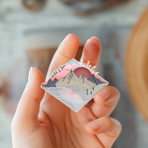 Wild and Free Sticker, Mountain