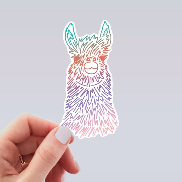 Llama Sticker | Farm Animal Decal | Waterproof Vinyl Sticker | Water bottle Sticker | Laptop Decal